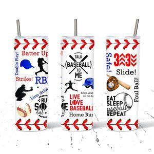 Baseball Collage 20 oz Stainless Steel Tumbler